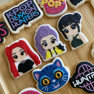 K-pop iblis avcıları temalı butik kurabiye set