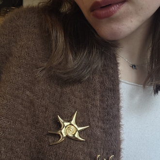 Spiral Sun Brooch