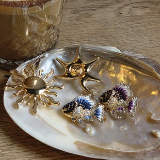 Spiral Sun Brooch