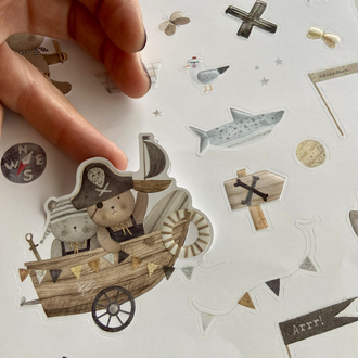 Deniz & Korsan Temalı Ajanda ve Journal Sticker Seti 2li