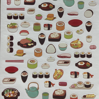 Renkli stickerlar Mutfak aletleri,şişe,konserve temaları