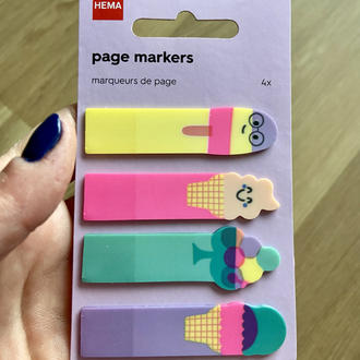 HEMA Figürlü Page Marker Seti | Renkli Sayfa Ayıracı & Kırtasiye