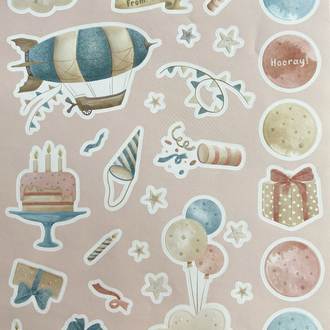 Doğum günü Temalı Ajanda ve Journal Sticker Seti