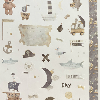 Deniz & Korsan Temalı Ajanda ve Journal Sticker Seti 2li
