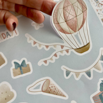 Doğum günü Temalı Ajanda ve Journal Sticker Seti