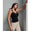 Omuzdan Bağlama Detaylı Triko Crop Bluz