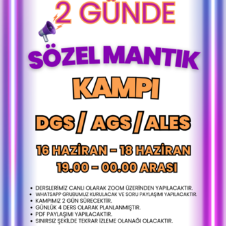 2 GÜNDE SÖZEL MANTIK