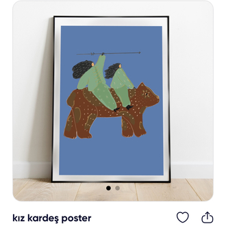 Kız kardeş poster 50x70 cm