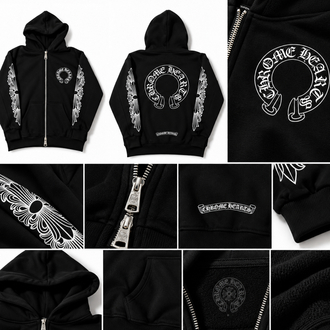 Chrome Hearts Flare Zip-Up Hoodie