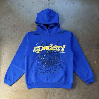 Sp5der Blue Hoodie