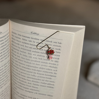 Kırmızı Gül Buketi Kitap Ayracı (Plastik Değildir Minelidir)