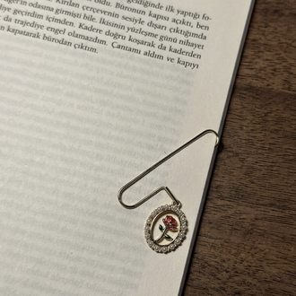 Gül Detaylı Kitap Ayracı 