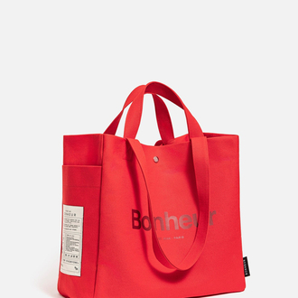 BONHEUR N°4 KANVAS ÇANTA - RED