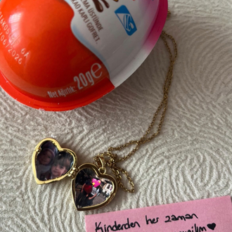 Kinder sürpriz kalpli kolye
