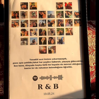 Kişiye Özel Kalpli Çerçeve