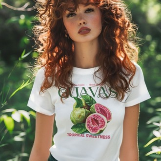 Guavas İncir Dijital Baskılı Unisex Tshirt, 1103