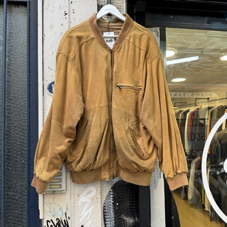 Vintage Süet Bomber Ceket XL