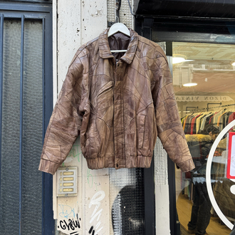Vintage Bomber Deri Ceket L