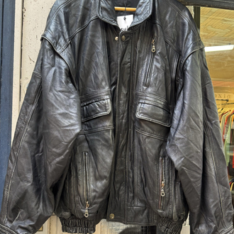 Vintage Bomber Deri Ceket XL