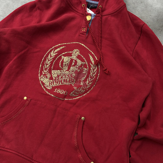 vintage button hoodie L