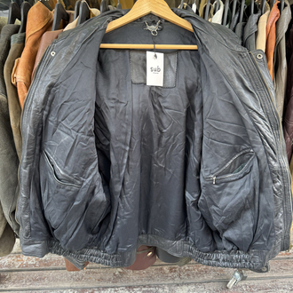 Vintage Bomber Deri Ceket XL
