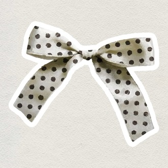 polka-dot bow sticker
