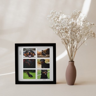 Kişiye Özel Pet Kolaj Tablo | Minimal Köpek Tablosu | Fotoğraflı Evcil Hayvan Tablo