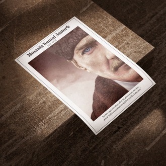 Atatürk Sözlü Portre Tablosu | Modern Minimalist Duvar Tablosu