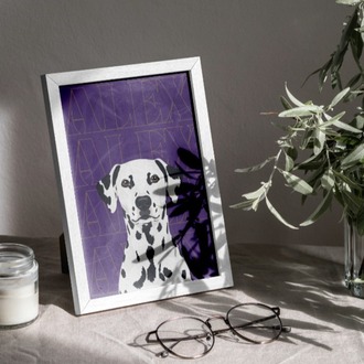 Kişiye Özel Evcil Hayvan Minimal İllüstrasyon Tasarımı – Pet Portrait Poster