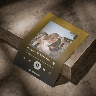 Kişiye Özel Spotify Çalar Arayüzü Tablosu | Arkadaşa Hediye | Modern Tasarım
