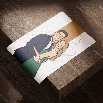 Kişiye Özel El Yazısı Arka Planlı Doodle çizim Portre