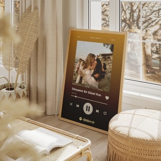 Kişiye Özel Spotify Çalar Arayüzü Tablosu | Arkadaşa Hediye | Modern Tasarım