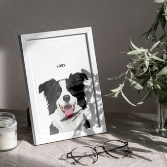 Kişiye Özel Evcil Hayvan Portre Posteri | Minimal Kedi & Köpek Fotoğraf Tasarımı