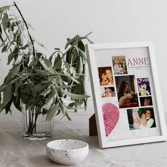 Anneye Özel Çoklu Fotoğraf Kolajı | Anı Düzenleyici Tablo | Anneler Günü Hediye