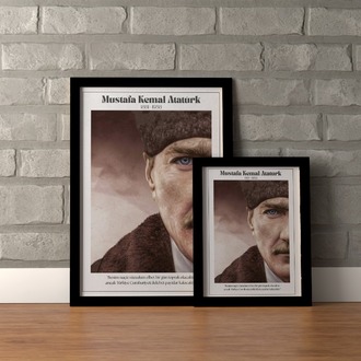 Atatürk Sözlü Portre Tablosu | Modern Minimalist Duvar Tablosu