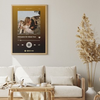 Kişiye Özel Spotify Çalar Arayüzü Tablosu | Arkadaşa Hediye | Modern Tasarım