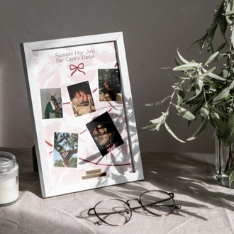 Seninle Her An" Öpücük Temalı Polaroid Kolaj Poster | Eğlenceli Tasarım