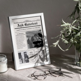 Kişiye Özel Aşk Gazetesi Tasarımı | Yaratıcı Yıldönümü Hediyesi