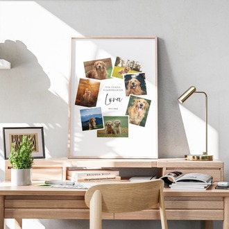 Kişiye Özel Polaroid Evcil Hayvan Posteri | Fotoğraf Koleksiyonlu Kedi & Köpek Tasarımı
