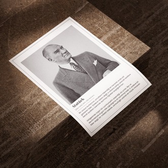 Atatürk Tanımı Tipografik Tablo | Modern ve Minimalist Lider Posteri