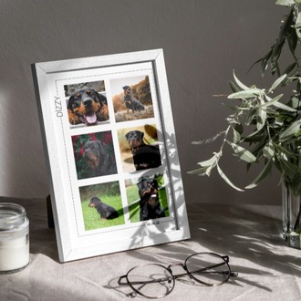 Kişiye Özel Pet Kolaj Tablo | Minimal Köpek Tablosu | Fotoğraflı Evcil Hayvan Tablo