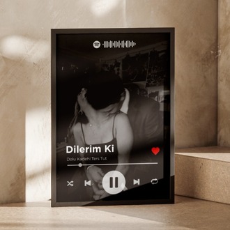Kişiye Özel Spotify Çalar Arayüzü Tablosu | İnteraktif Hediye | Sevgiliye