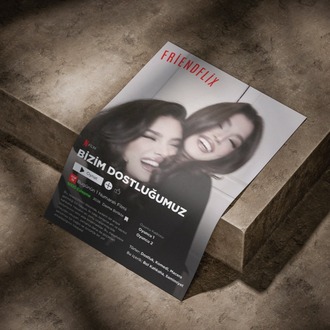 Kişiye Özel "Friendflix" Netflix Posteri | Arkadaşa Hediye | Dostluk Filmi