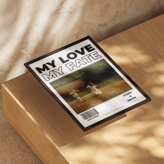 My Love My Fate" Dergi Kapağı Konseptli Dev Fotoğraflı Poster | Modern Tasarım