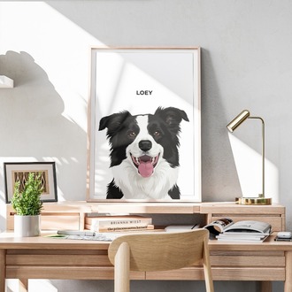 Kişiye Özel Evcil Hayvan Portre Posteri | Minimal Kedi & Köpek Fotoğraf Tasarımı