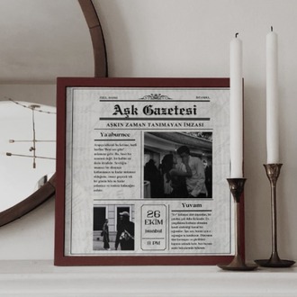 Kişiye Özel Aşk Gazetesi Tasarımı | Yaratıcı Yıldönümü Hediyesi
