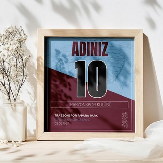 Trabzonspor İsimli Forma Tasarımı Posteri | Kişiselleştirilmiş Taraftar Hediyesi