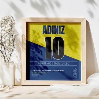 Fenerbahçe İsimli Forma Tasarımı Posteri | Kişiselleştirilmiş Taraftar Hediyesi