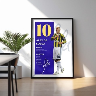 Alex de Souza Fenerbahçe Efsanesi Posteri | Kaptan Alex Futbol Kariyer Tablosu