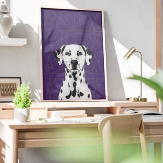 Kişiye Özel Evcil Hayvan Minimal İllüstrasyon Tasarımı – Pet Portrait Poster